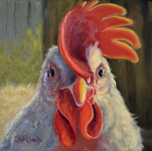 Cluck Norris 8x8 $355 at Hunter Wolff Gallery